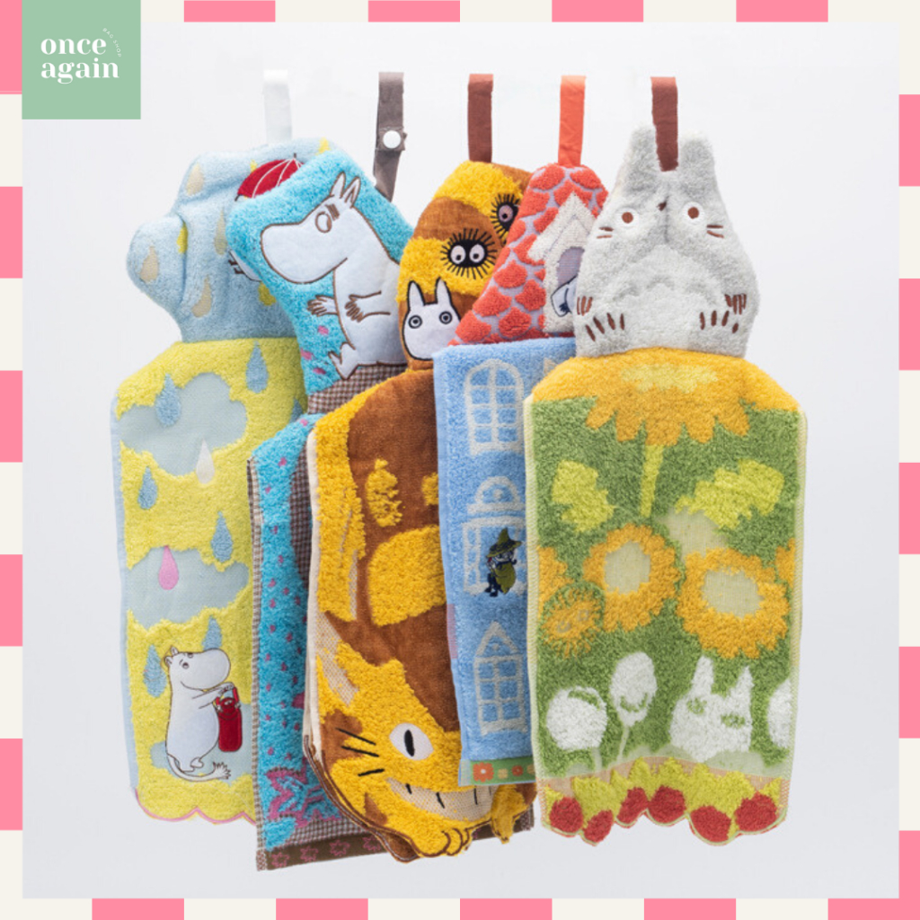 💐 พร้อมส่ง H2205 ผ้าเช็ดมือลายน่ารัก ผ้าขนหนูเช็ดมือแบบแขวน ลายมูมิน โตโตโร่ โทโทโร่ ผ้าเอนกประสงค์ moomin