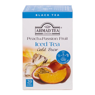 Ahmad Tea ชาดำ กลิ่นผลไม้ พีชและเสาวรส แบบชงเย็น เจ้าเดียวเจ้าแรก ส่งฟรีไม่ต้องแย่งใช้โค้ด