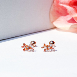 จิวต่างหูเกาหลี More Than Piercing: A107 Orangey Flower