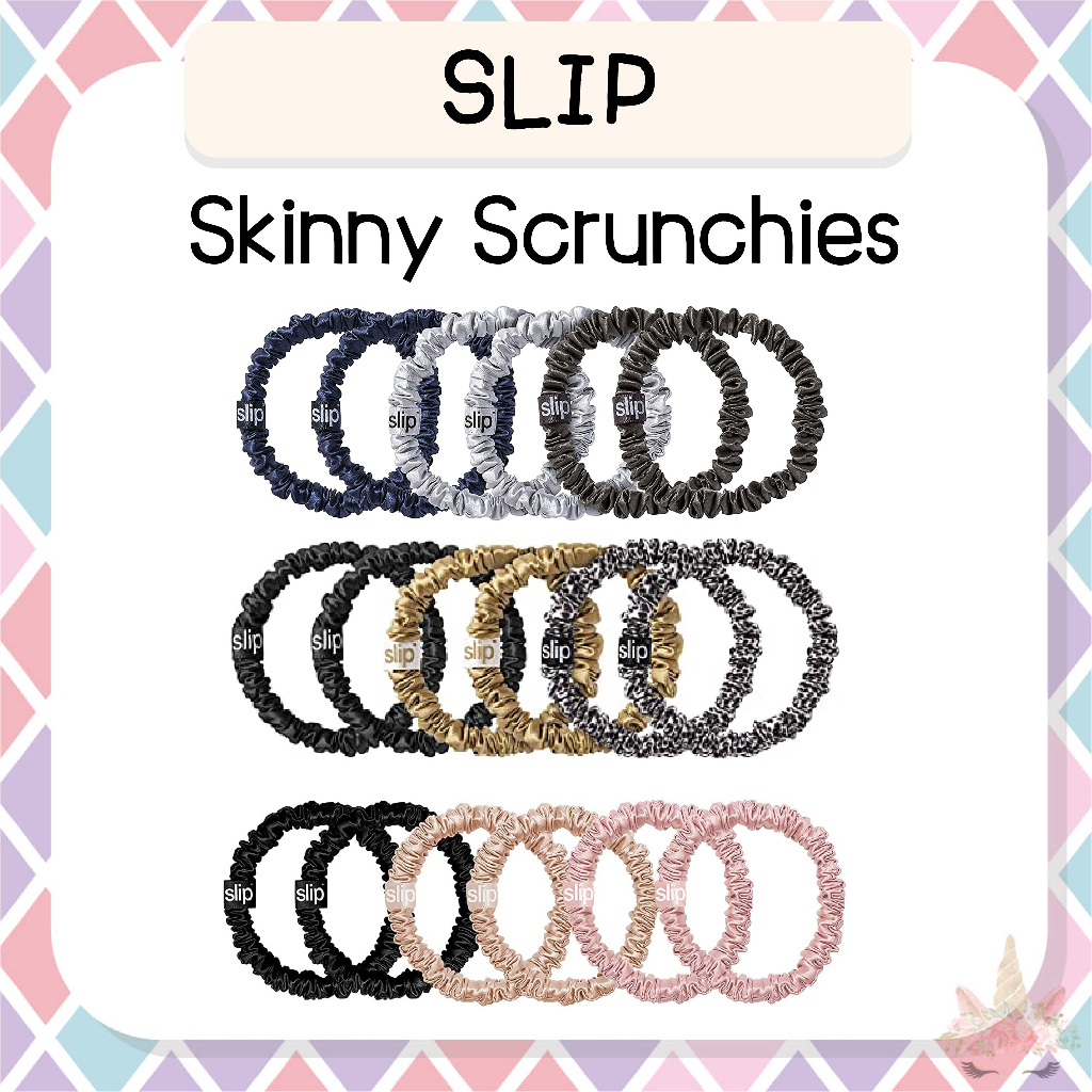 *พร้อมส่ง/ของแท้ * Slip Silk US รุ่น Skinny Scrunchies ยางรัดผม ยางมัดผม ตัวดัง มีหลายสี