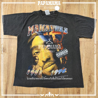 [ 2PAC ] TUPAC THUG LIFE MAKAVELL the original bootleg ฟอกเฟดพิเศษ เสื้อวง เสื้อทัวร์ เสื้อฮิปฮอป ทูพัค papamama vintage