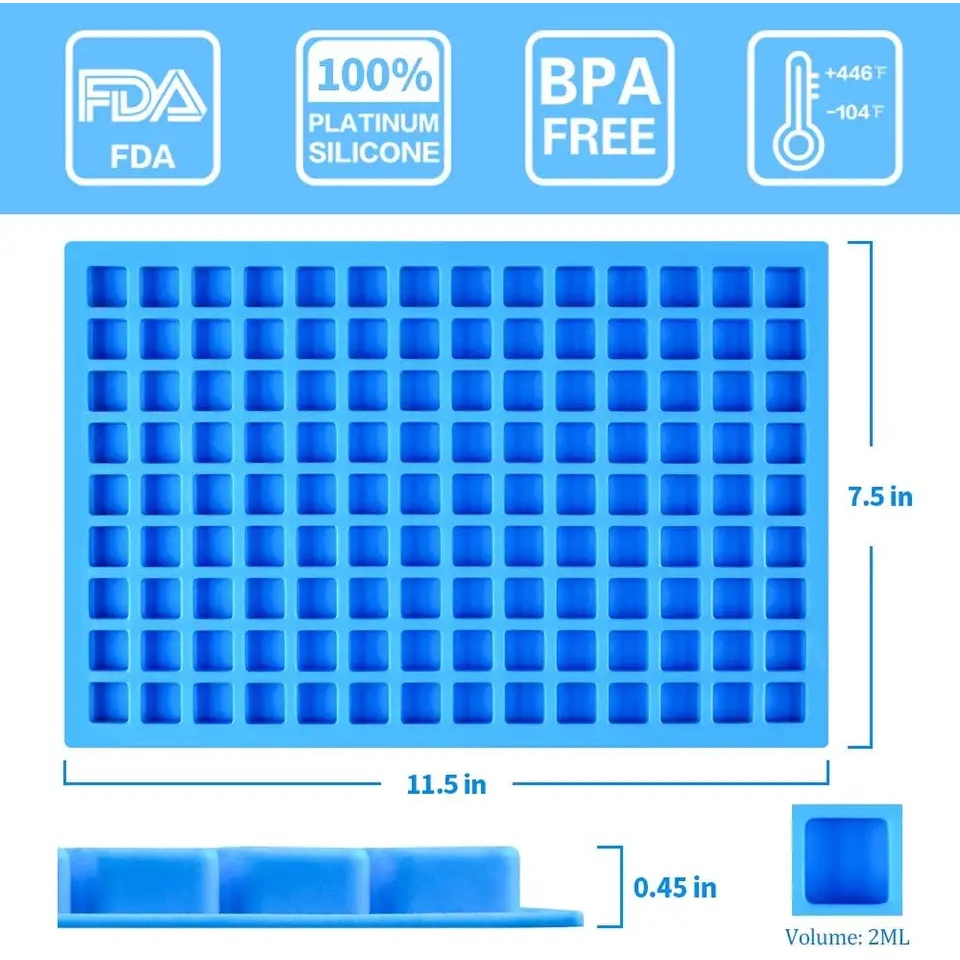พิมพ์สี่เหลี่ยมจิ๋ว พิมพ์บราวนี่ พิมพ์ซิลิโคน พิมพ์วุ้น พิมสบู่ แม่พิมพ์วุ้น มีเก็บปลายทาง 🌹🌷🌼🌻🌸 - รูปที่ 6