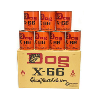 กาวยาง DOG X-66 ตราหมาแดง ( 600 ML ) กาวหมาแดง กาวยางติดหนัง กาวยางติดรองเท้า กาวซ่อมรองเท้า กาวหมา กาวยาง ( 24กระป๋อง/ล