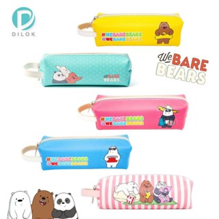 กระเป๋าดินสอ กระเป๋าดินสอทรงกลม มีหูหิ้ว ลายลิขสิทธิ์  WE BARE BEARS รุ่น  WBB1005-10P (1ชิ้น) สินค้าพร้อมส่ง