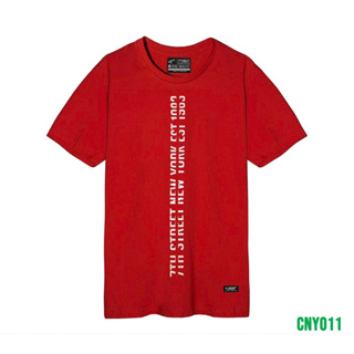 เสื้อยืดแขนสั้น 7thStreet​ ลายตัวหนังสือแนวตั้ง รุ่น  CNY  ของแท้100%  พร้อมส่ง 3 สี