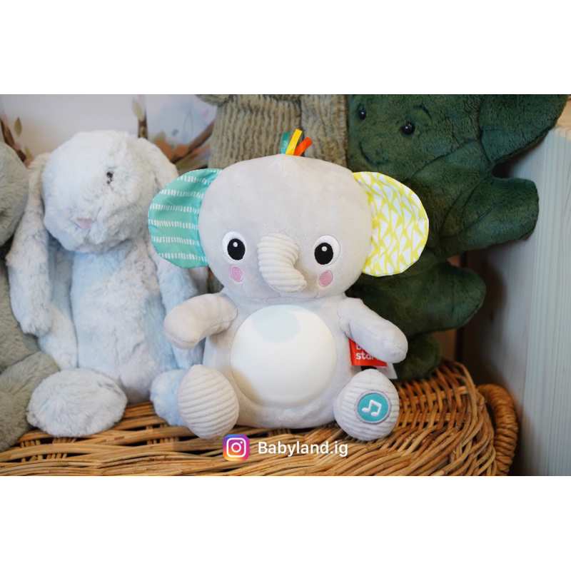 Bright Starts HugaBye Baby Musical Light Up Soft Toy​ Newborn+, Elephant ช้างรุ่นใหม่ชนช็อป