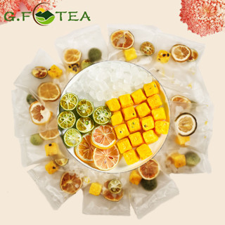 ชาผลไม้ Fruit tea 金桔百香果茶 水果茶 10 ซองเล็ก ใบชา ส้มแมนดาริน เสาวรส