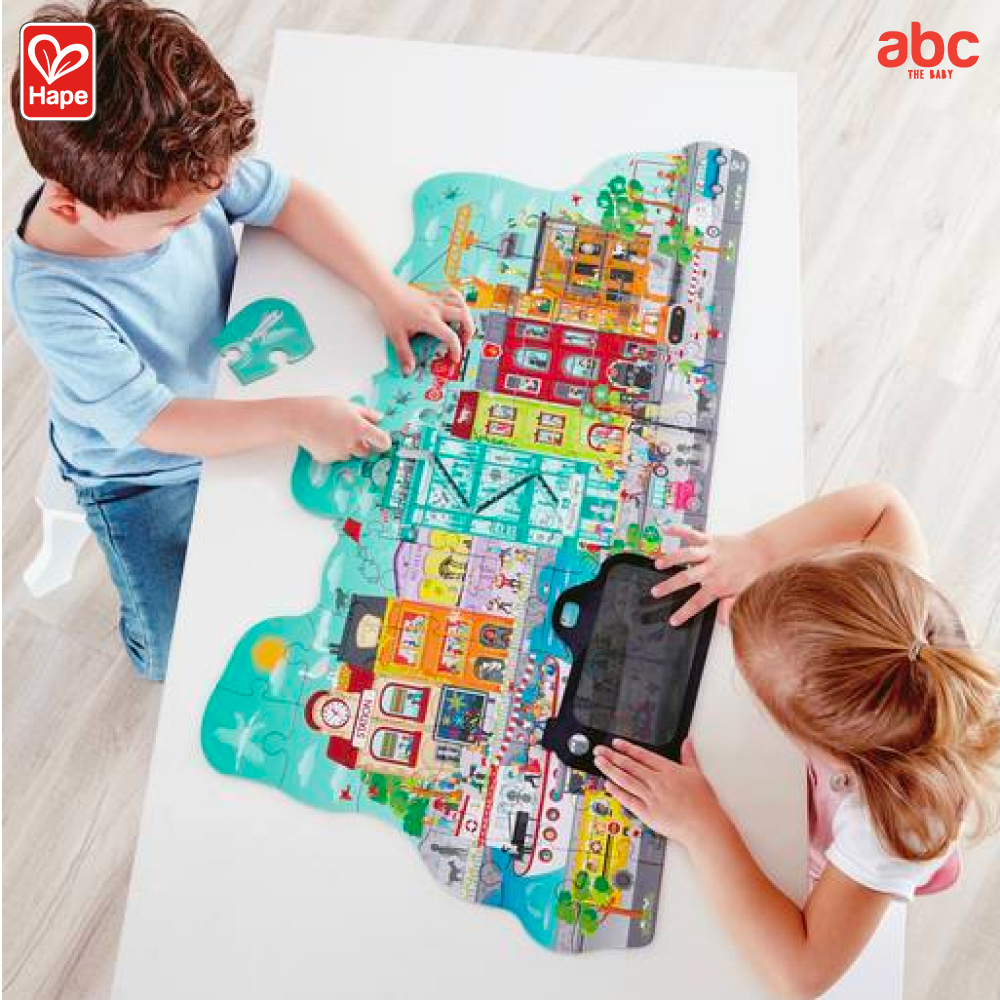 Hape ของเล่นไม้ ปริศนา ภาพเคลื่อนไหวในเมืองใหญ่ Animated City Puzzle ของเล่นเสริมพัฒนาการ 4 ขวบ ขึ้นไป รูปที่ 4
