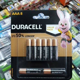 ถ่าน Duracell Alkaline Size AAA 1.5V แพค 8ก้อน รุ่น LR03 ของแท้