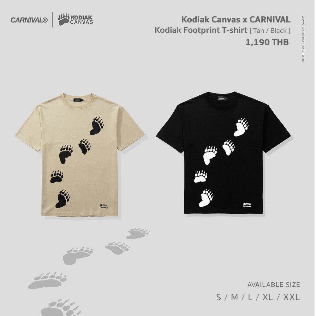Kodiak Canvas x CARNIVAL Kodiak Footprint T-shirt