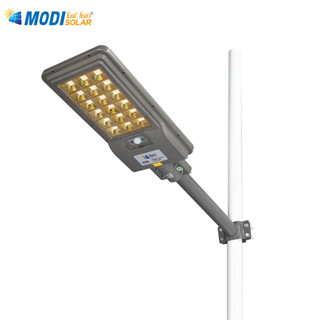 MODI ไฟถนนโซล่าเซลล์ แสงเหลือง 200W ความสว่าง 1500Lm  โมโนคริสตัลไลน์ Monocrystalline Solar light IP67 ไฟถนน เซนเซอร์