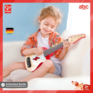 Hape ของเล่นไม้ ของเล่นดนตรี อูคูเลเล่ไฟฟ้า Learn with Lights Ukulele ของเล่นเสริมพัฒนาการ 3 ขวบ ขึ้นไป