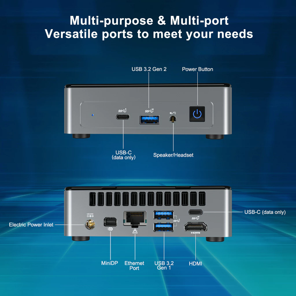 Geekom คอมพิวเตอร์ตั้งโต๊ะ Mini Pc Miniair11 พร้อม 11Th Gen N5105(Up To 2.9 Ghz), 8Gb Dual Ddr4 256G Ssd Windows 11 Pro พร้อมใช้งาน ประกัน 2 ปีในไทย thumbnail 4