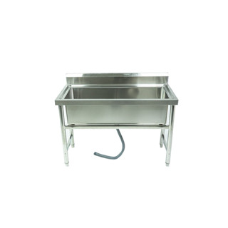 Stainless Steel Sink ซิงค์ล้างจานสแตนเลส 1 หลุม 60x120x80 cm เกรด 201 SR2101