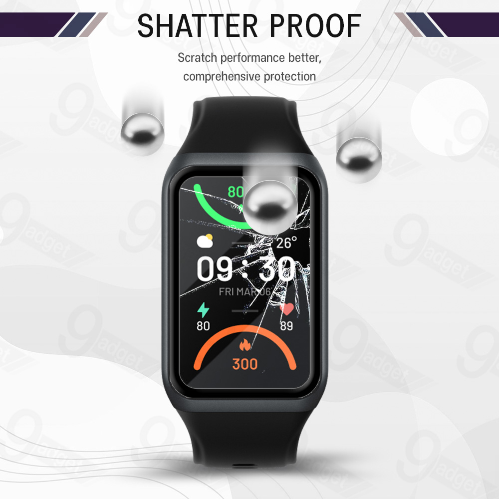 9Gadget - ฟิล์ม 3D OPPO Band 2 เต็มจอ กระจกกันรอย ฟิล์มกันรอย ฟิล์มกระจกนิรภัย เคส สายนาฬิกา สายชาร์จ - PET Tempered - รูปที่ 3