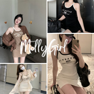 mollygirl เดรสยาวมินิมอล M2309#