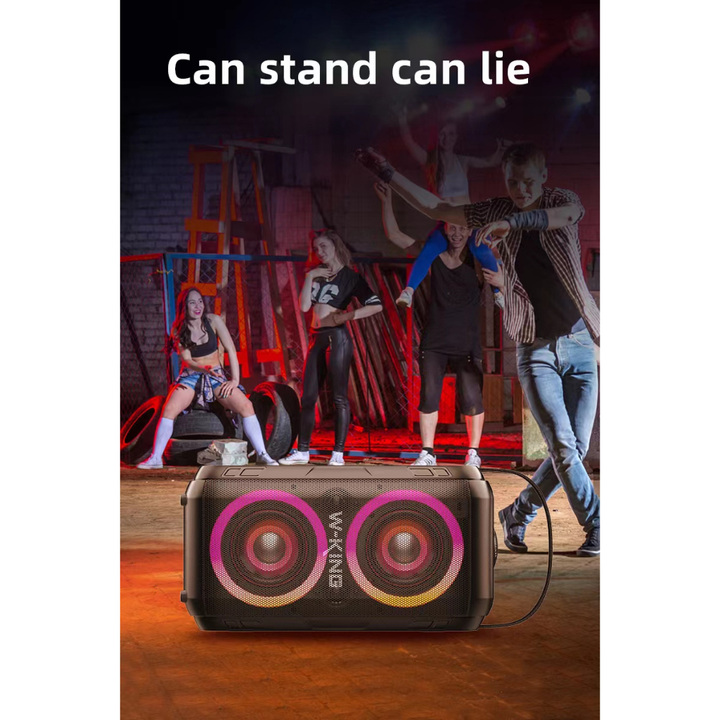 ลำโพงบลูทูธ W-king T9 เสียงดี พร้อมไมค์โฟม ร้องแพง กำลังขับ 80W ของแท้100% - รูปที่ 6