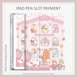 Sanrio เคสไอเเพด 10.2 gen 7 8 9 gen10 เคส iPad mini1/2/3/4/5/6 air4/5 cartoon case iPad pro11 2021 2022 พร้อมถาดใส่ปากกา