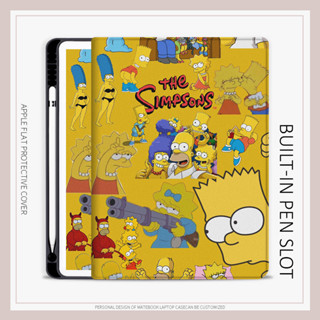 Simpsons เคสไอแพด mini4/5/6 air1/2/3/4/5 เคส มีถาดใส่ปากกา iPad 10.2 gen7/8/9 gen10 case iPad pro11 2022 cover