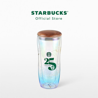 Starbucks Double Wall 25TH Anniversary Siren Glass 10oz. แก้วน้ำสตาร์บัคส์ ขนาด 10ออนซ์ A9001290