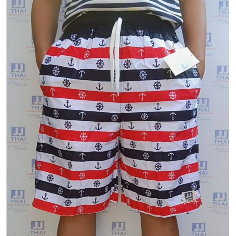 กางเกงJJ ขาสั้นลายสมอริ้วเล็กไซส์ L Xl Xxl