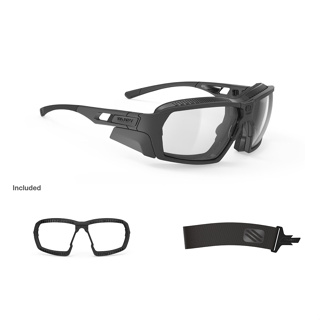 Rudy Project รุ่น Agent Q Stealth Black Matte / ImpactX Photochromic 2 Black เลนส์เซฟตี้ แว่นรัดศีรษะติดฟองน้ำกันกระแทก