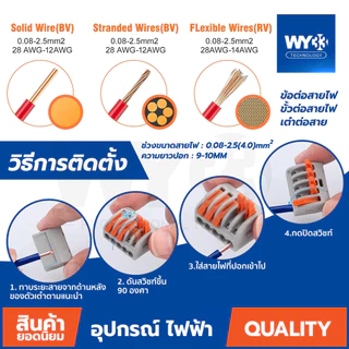 A01 ข้อต่อสายไฟ เต๋าต่อสาย สินค้าตัวเลือก ขายต่อ 1 ตัว Wire Connectors Terminals