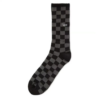 [ของแท้ ส่งฟรี จากไทย] VANS CHECKERBOARD CREW II (9.5-13, 1PK) - BLACK-CHARCOAL