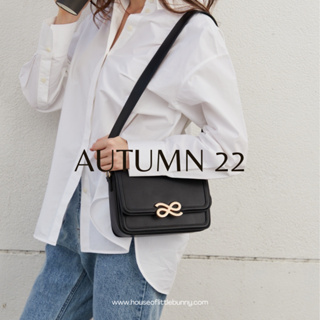 littlebunnystore กระเป๋าหนังแท้ รุ่น Autumn ขนาด 22 เซน มีสายหนัง2 สาย