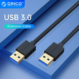 ORICO(U3-AA02) USB Extension  USB 3.0 Cable  Data Sync Cable(เป็นM/Mนะครับ)Black / Sliver Braided Mesh Coating