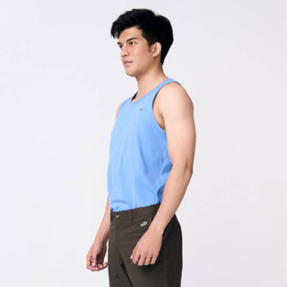 TRANQUIL BLUE TANKS SINGLET CUSTOM FIT SHIRT เสื้อกล้ามสีฟ้าทรงคัสตอมฟิต