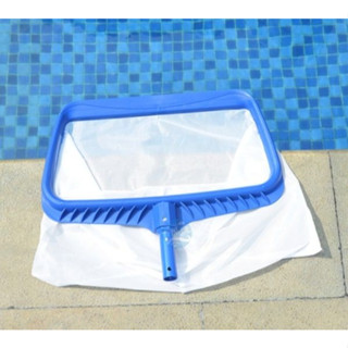 Pool Leaf Rake ตาข่ายสำหรับตักใบไม้ในสระว่ายน้ำสีขาว 41x50x3 cm ST20117-6