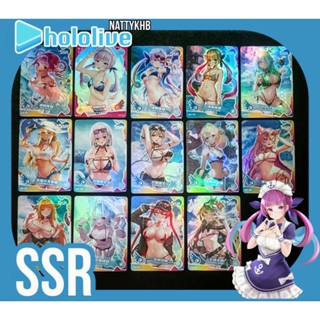 แยกใบ การ์ดเกม การ์ดสำหรับสะสม การ์ดสะสม รวมตัวละคร Hololive Visual Youtuber SSR by Goddess Story Swimming