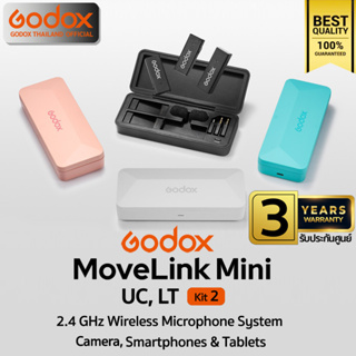 Godox Microphone MoveLink Mini ,Wireless Microphone 2.4GHz สำหรับ Camera Smartphone &amp; Tablets -รับประกันศูนย์ Godox 3ปี