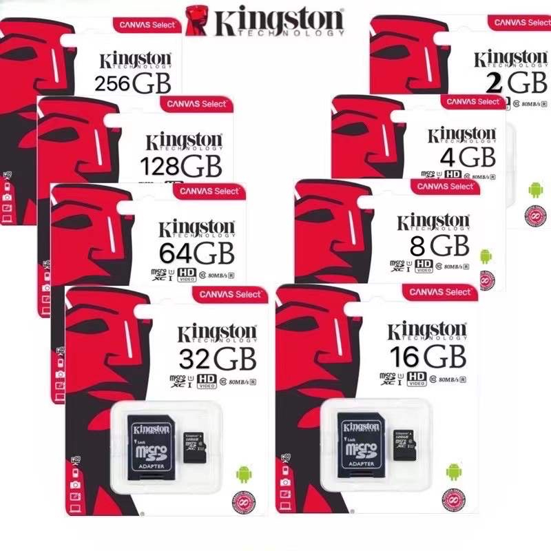 เมมโมรี่การ์ด Kingston Micro SD card Memory Card4GB 8GB 16GB 32GB 64GB 128GB 256GB กล้อง/ โทรศัพท์มือถือ