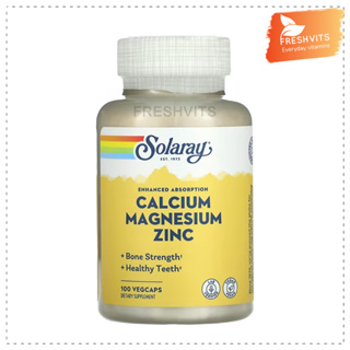 Solaray,Calcium Magnesium Zinc, 100 VegCaps