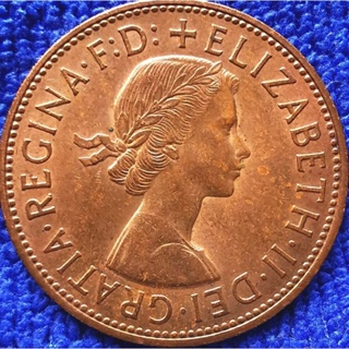 เหรียญ​สหราช​อาณาจักร​ UK, 1 Penny,(ยุคElizabeth II)​, #​2229T, ใช้แล้ว​