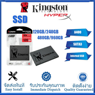 (การจัดส่งที่รวดเร็ว)Kingston A400 120GB 240GB 480GB SSD SATA3 2.5inch Internal Solid State Drive  Notebook Desktop