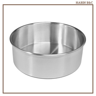 พิมพ์เค้ก 2ปอนด์ พิมพ์เค้กกลม 2ปอนด์ มีก้น / ถอดก้น    Aluminium Cake Pan 190x63mm