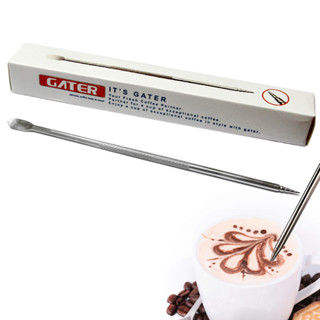 (AI-Market) ปากกา วาดลาย ลาเต้ อาร์ต สแตนเลส (Latte art pen) แบบหัวแข็ม