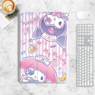 Sanrio kuromi เคสไอแพด 10.2 gen7/8/9 gen10 เคส iPad air4/5 mini1/2/3/4/5/6 case iPad pro11 2022 เคสซิลิโคน มีที่ใส่ปากกา