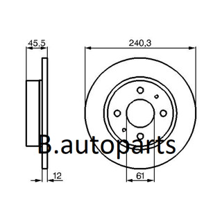 จานเบรคหน้า NISSAN SUNNY SENTRA B12 1986-1991 RUNSTOP /คู่