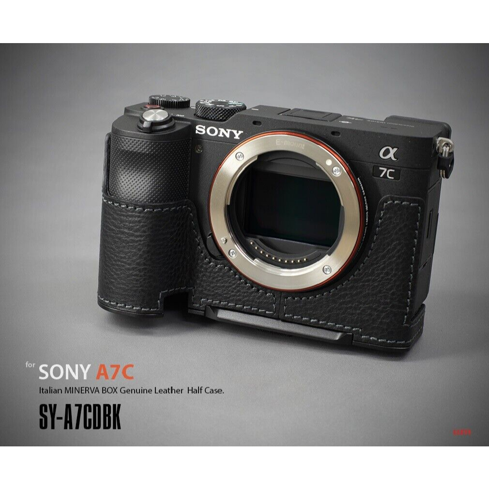 LIM'S Design Sony A7C [Black] Half Case ทำจากหนังแท้ประเทศอิตาลี LIM'S Genuine Leather Camera Half C