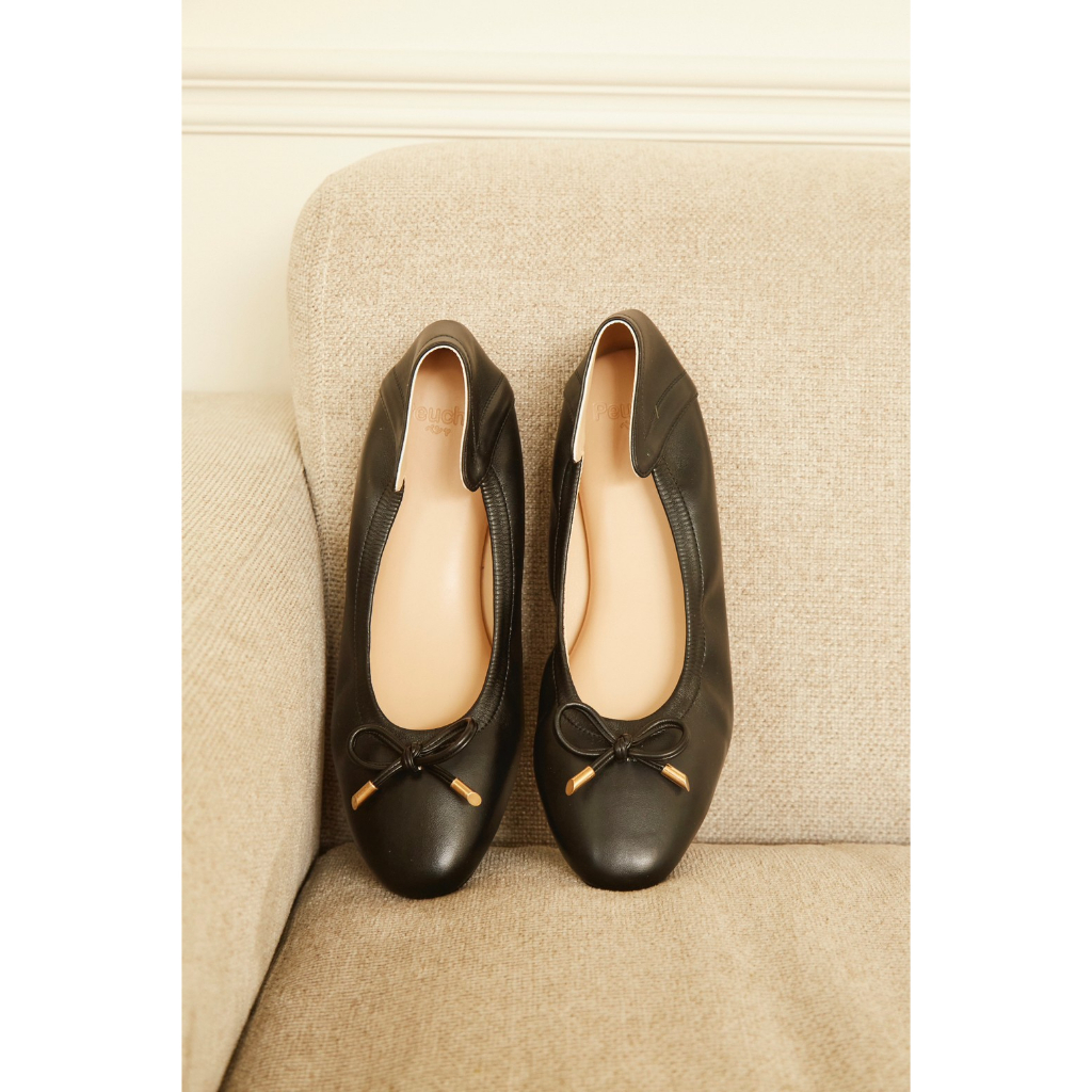Peucha hideko signature - Black รองเท้าคัชชูสีดำ