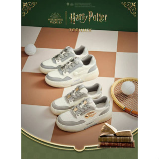 Teenmix x Harry Potter รองเท้าผ้าใบสีขาว รองเท้าผู้หญิง รองเท้าผู้ชาย โกลเด้นสนิช แฮร์รี่พอตเตอร์ ลิขสิทธิ์แท้