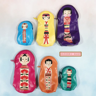 กระเป๋า Japanese Kokeshi Doll Mini Pouch ทำจากหนัง PU มี 6 แบบให้เลือก