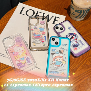 เคสขอบนิ่มหลังแข็ง เคสหลังใส7plus/8plus 11 11promax 7G/8G SE 2020 X/XS Xsmax XRเคสไอโฟนสวยๆ เคสการ์ตูน