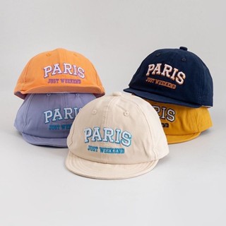 หมวกแก๊ปเด็กแฟชั่น5 เดือน- 3 ปีรอบศีรษะ48-50cmงานปัก(PARIS)