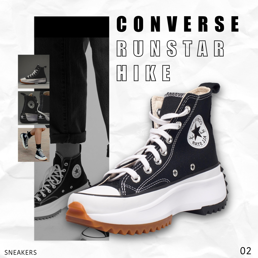 Converse Run Star Hike พร้อมกล่อง ไอดอลเกาหลีใส่กันเยอะมากๆ สายแฟควรตำ พื้นสูง 6 cm