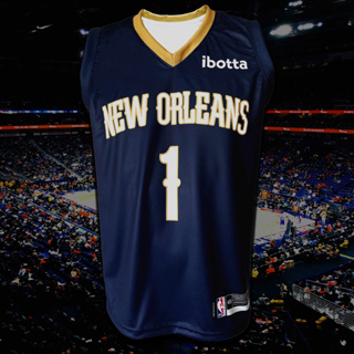 เสื้อบาส เสือบาสเกตบอล NBA NewOrleans Pelicans ทีม นิวออร์ลีนส์ พีลิแกนส์ #BK0042 รุ่น Icon Zion Williamson#1 ไซส์ S-5XL